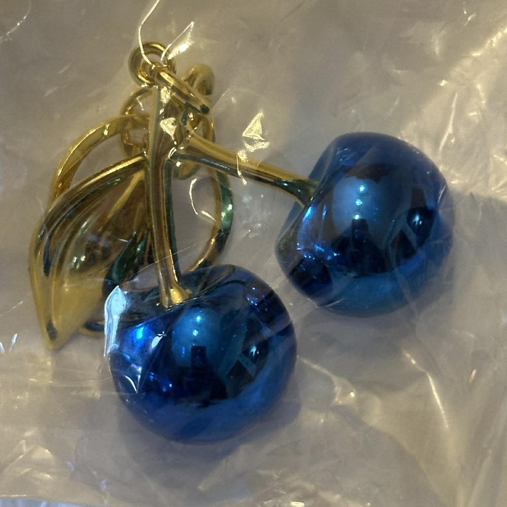 Gold and Multicolor Cherry Keychain Multiple Options Buyers Choice